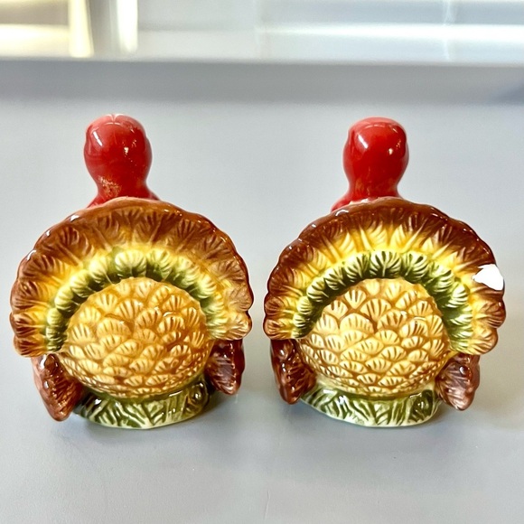 Pier 1 Ceramic Turkey Sat & Pepper Shakers - Picture 4 of 6